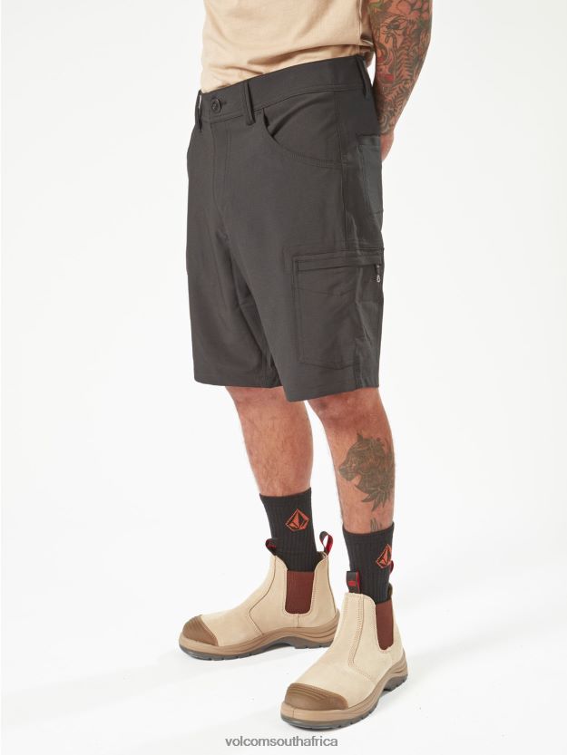 Z0ZR08207 Black Men Workwear Slab Hybrid Shorts Volcom Clothing