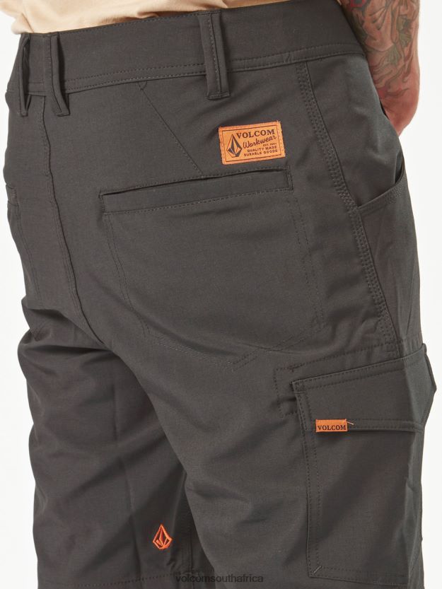 Z0ZR08207 Black Men Workwear Slab Hybrid Shorts Volcom Clothing