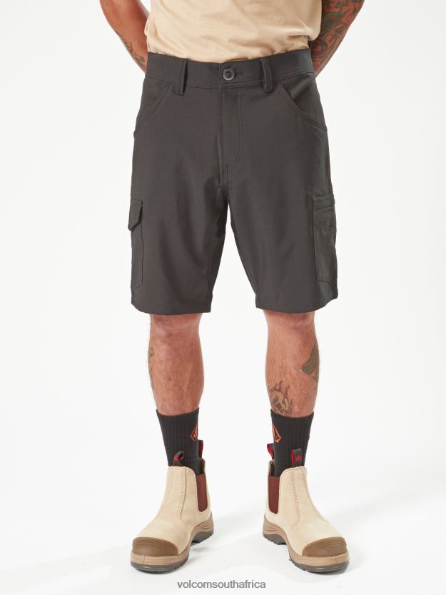 Z0ZR08207 Black Men Workwear Slab Hybrid Shorts Volcom Clothing