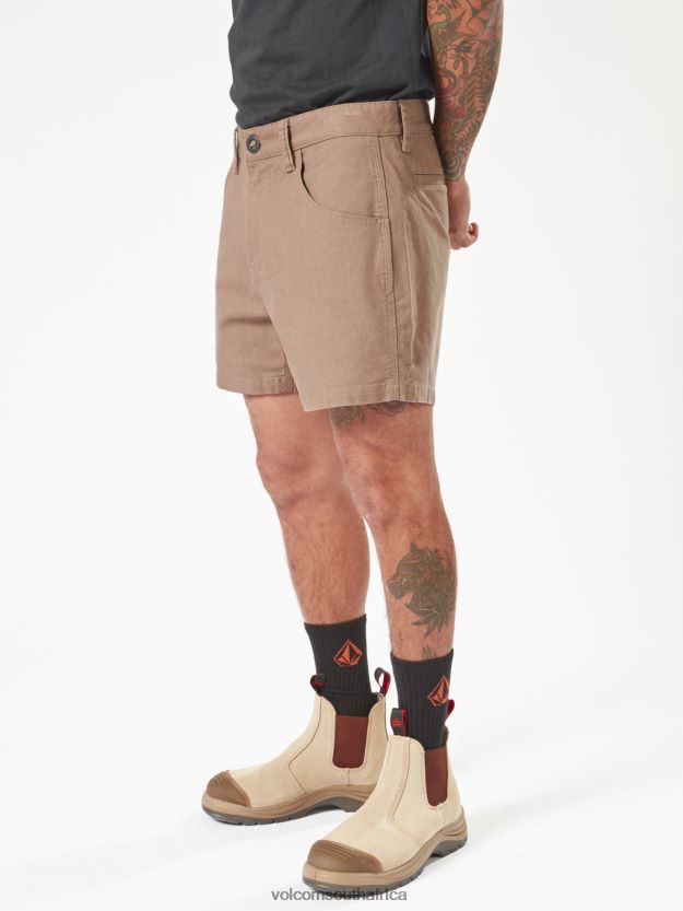 Z0ZR08209 Brindle Men Workwear Bevel Work Shorts Volcom Clothing