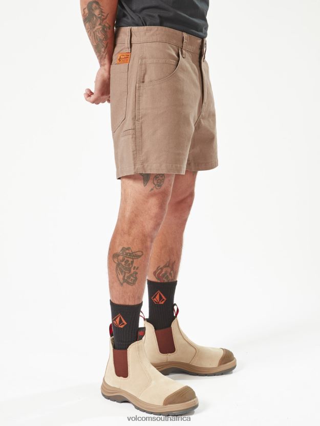 Z0ZR08209 Brindle Men Workwear Bevel Work Shorts Volcom Clothing
