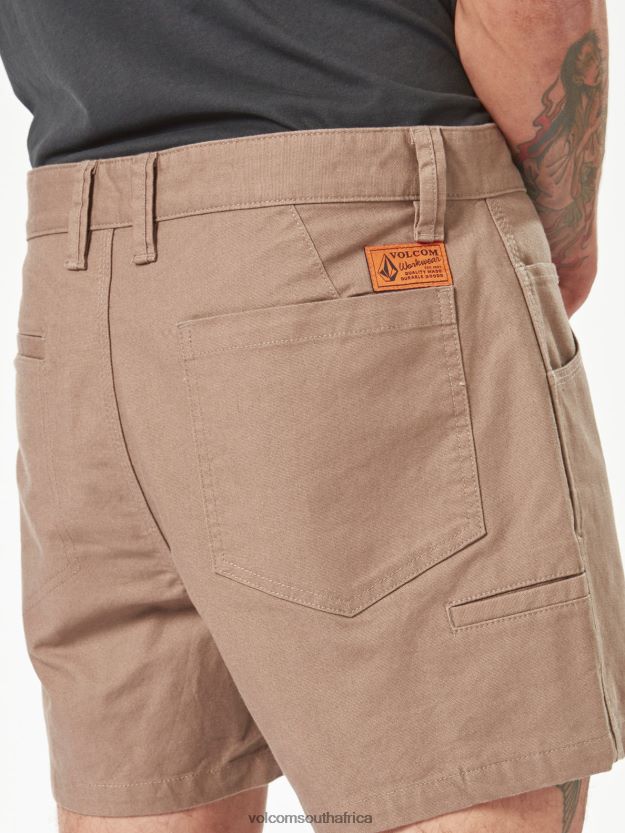 Z0ZR08209 Brindle Men Workwear Bevel Work Shorts Volcom Clothing