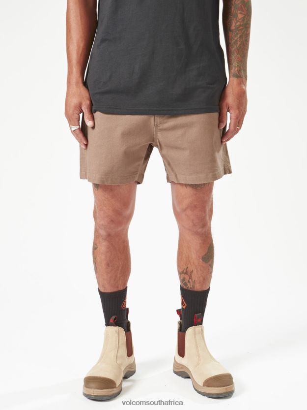 Z0ZR08209 Brindle Men Workwear Bevel Work Shorts Volcom Clothing