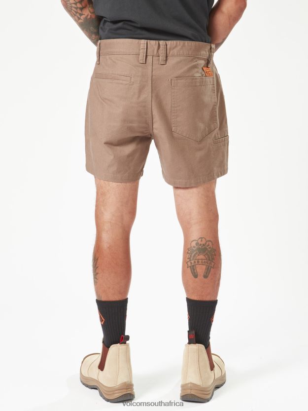 Z0ZR08209 Brindle Men Workwear Bevel Work Shorts Volcom Clothing