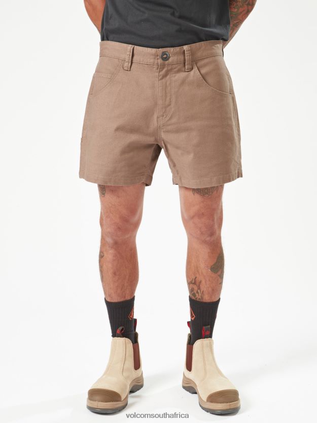 Z0ZR08209 Brindle Men Workwear Bevel Work Shorts Volcom Clothing