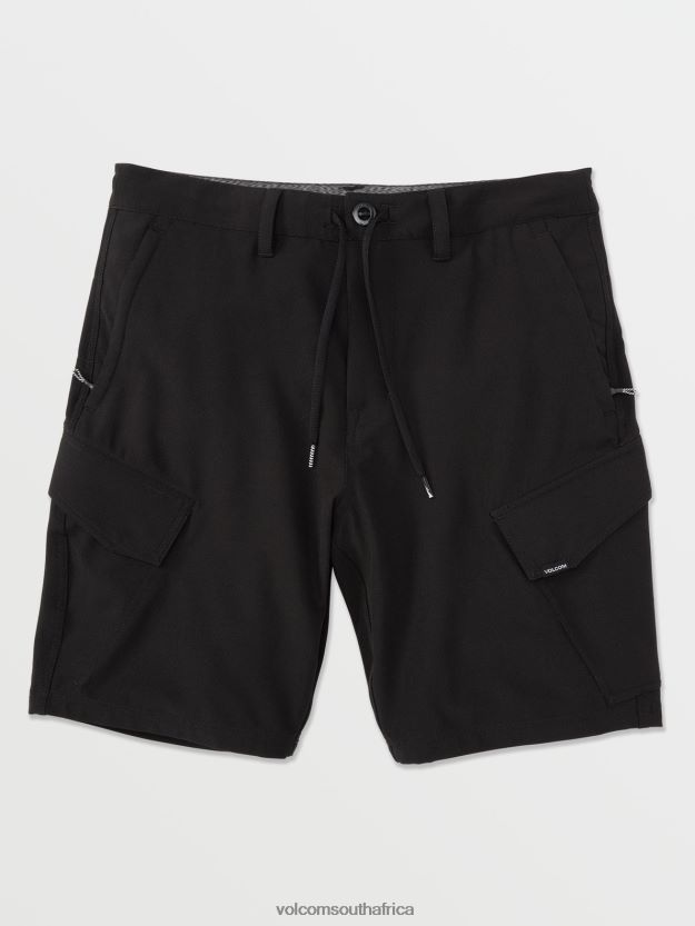 Z0ZR08210 Black Men Country Days Hybrid Shorts Volcom Clothing