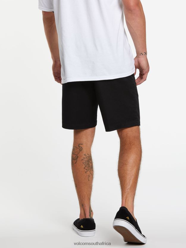 Z0ZR08213 Black Men Frickin Elastic Waist Shorts Volcom Clothing