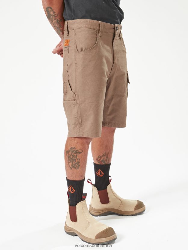 Z0ZR08214 Brindle Men Workwear Caliper Work Shorts Volcom Clothing