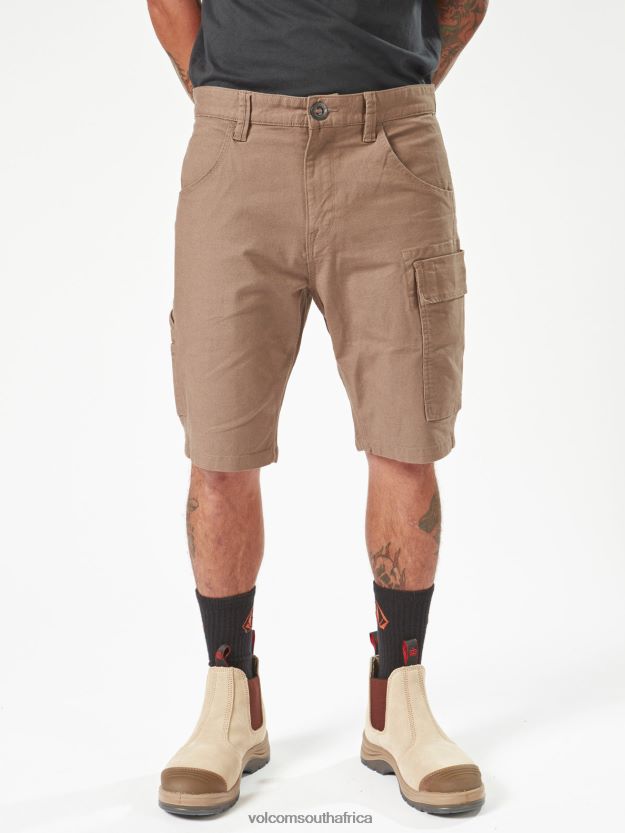 Z0ZR08214 Brindle Men Workwear Caliper Work Shorts Volcom Clothing