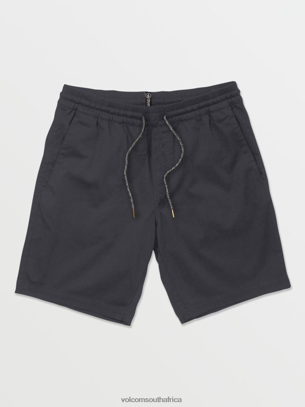 Z0ZR08215 Charcoal Men Frickin Elastic Waist Shorts Volcom Clothing