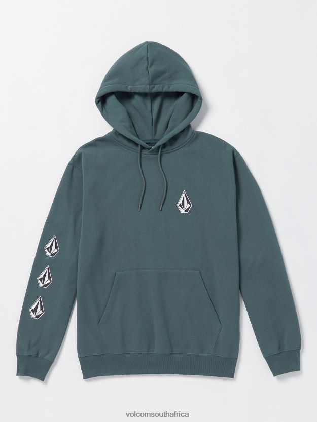Z0ZR08177 Dark Slate Men Iconic Stone Hoodie Volcom Clothing