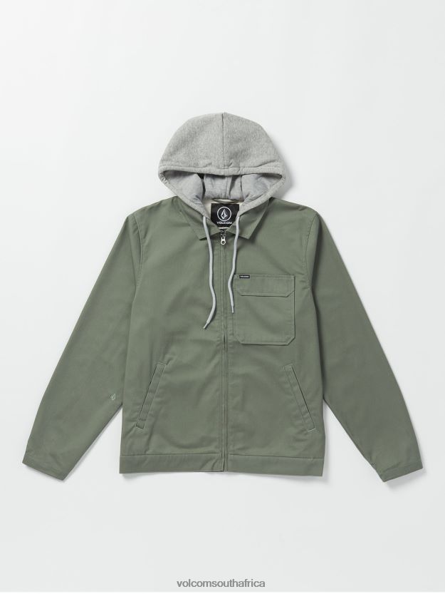 Z0ZR08190 Agave Men Korman Hood Jacket Volcom Clothing