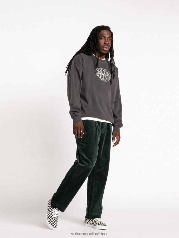 Z0ZR08291 Cedar Green Men Tapered Corduroy Pants Volcom Clothing