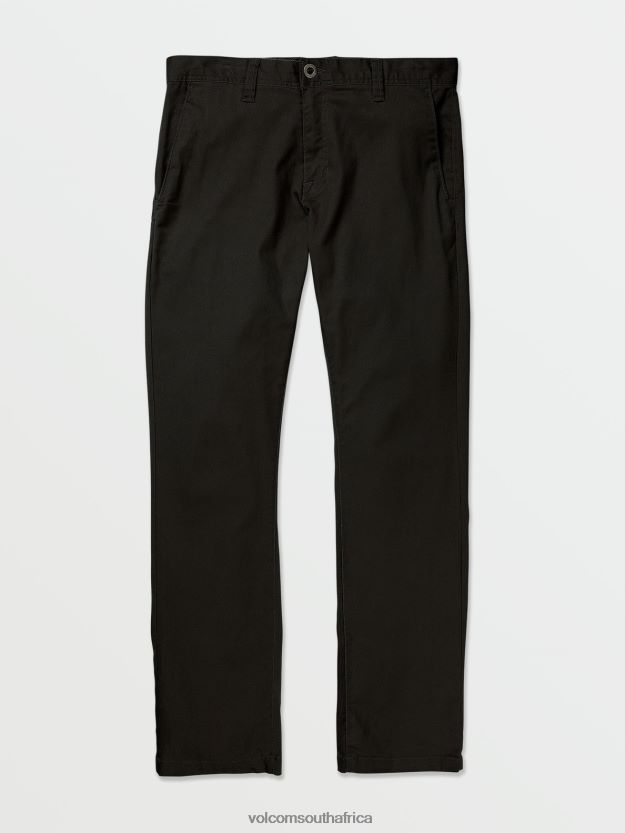Z0ZR08295 Black Men Frickin Modern Stretch Chino Pants Volcom Clothing