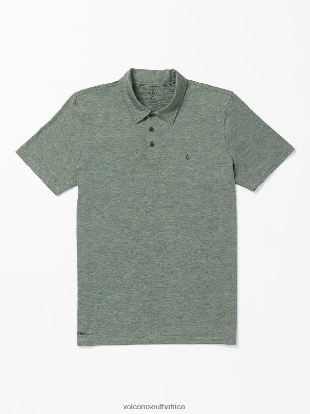 Z0ZR08127 Agave Men Hazard Pro Polo Short Sleeve Shirt Volcom Clothing