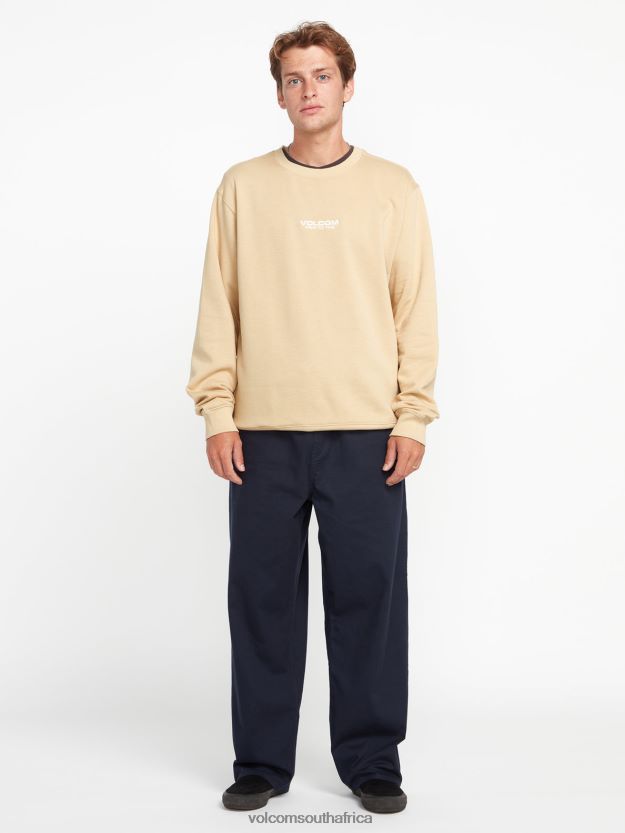 Z0ZR08180 Almond Men Produce Crew Sweatshirt Volcom Clothing