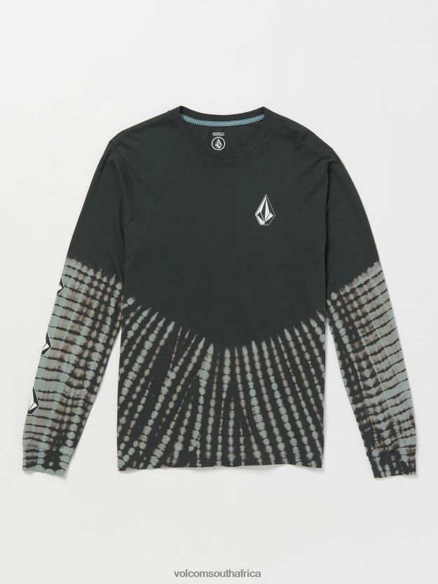 Z0ZR0832 Black Men Iconic Stone Dye Long Sleeve Tee Volcom Clothing