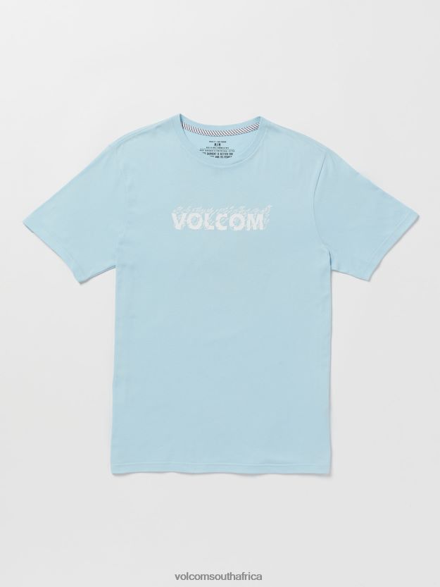 Z0ZR0846 Misty Blue Men Firefight Short Sleeve Tee Volcom Clothing