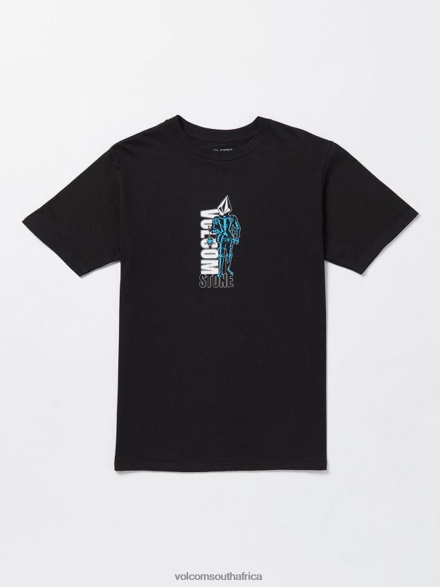 Z0ZR0848 Black Men Flail Short Sleeve Tee Volcom Clothing