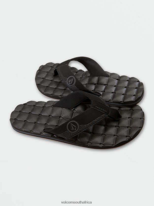 Z0ZR08579 Black Destructo Men Recliner Sandals Volcom Footwear