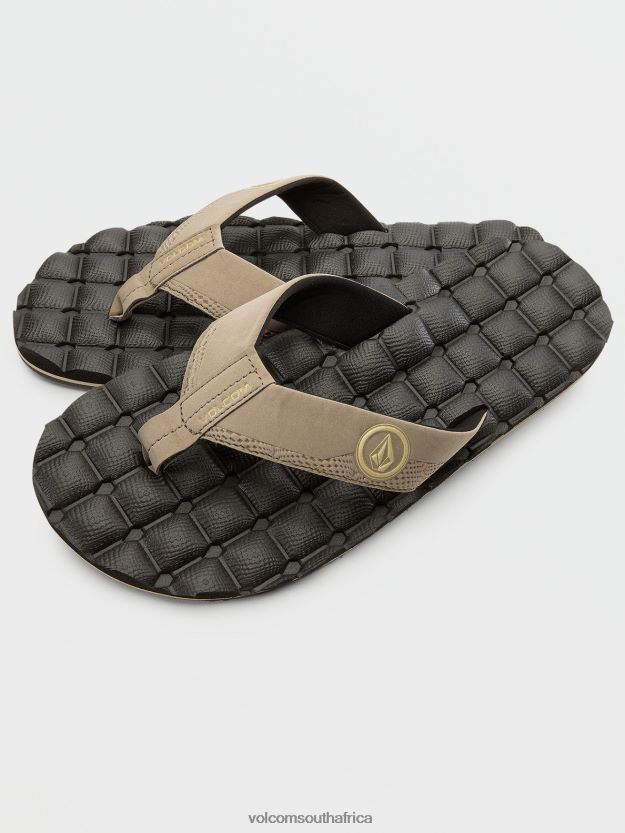 Z0ZR08582 Khaki Men Recliner Sandals Volcom Footwear