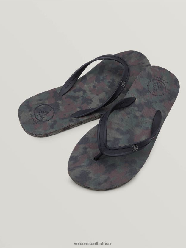 Z0ZR08591 Dark Camo Men Rocker 2 Solid Sandals Volcom Footwear