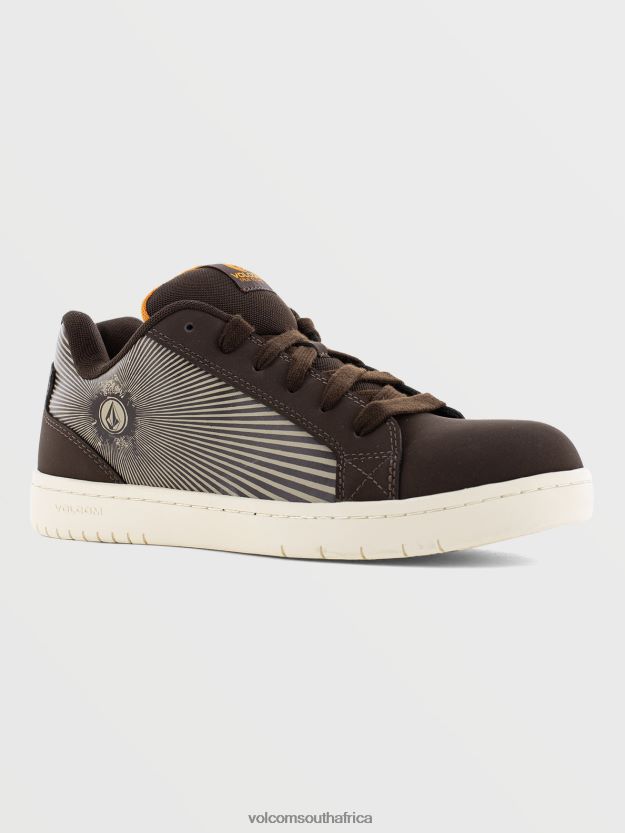 Z0ZR08628 Dark Brown Men Workwear Stone Op Art Shoes Volcom Footwear