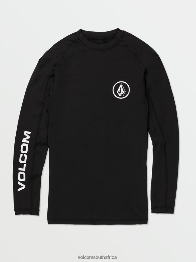 Z0ZR08646 Black Men Lido Solid Long Sleeve Shirt Volcom Clothing