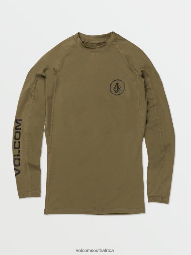 Z0ZR08653 Military Men Lido Solid Long Sleeve Shirt Volcom Clothing