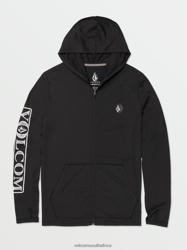 Z0ZR08655 Black Men Rally Hooded Long Sleeve Shirt Volcom Clothing