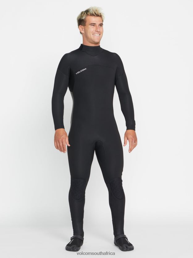Z0ZR08638 Black Men Modulator 3/2mm Long Sleeve Back Zip Fullsuit Volcom Clothing