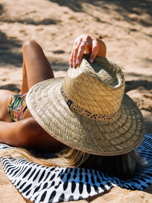 Z0ZR08974 Natural Women Throw Shade Straw Hat Volcom Accessories