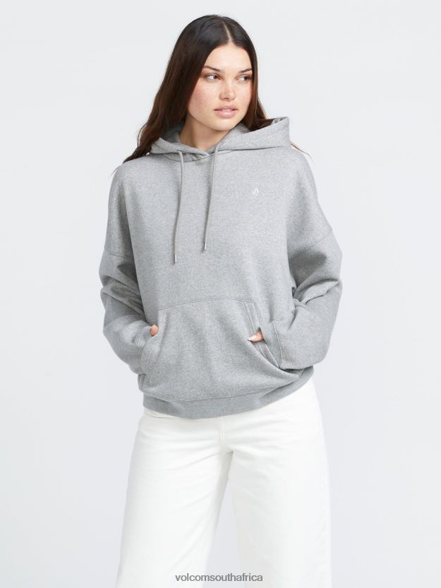 Z0ZR08830 Heather Grey Women Stone Heart II Hoodie Volcom Clothing