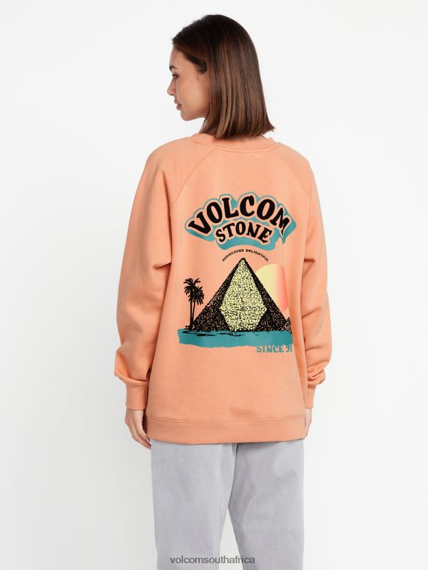 Z0ZR08852 Clay Women Stone Magic Boyfriend Crew Volcom Clothing