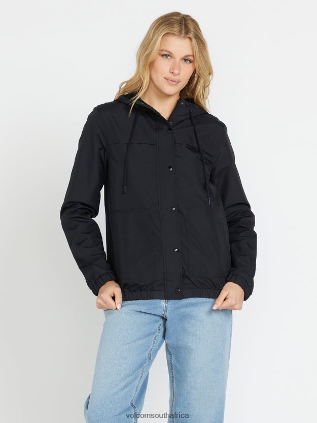 Z0ZR08894 Black Women Enemy Stone Jacket Volcom Clothing
