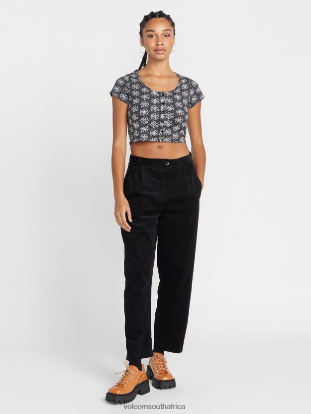 Z0ZR08915 Black Women Histone Cord Pants Volcom Clothing