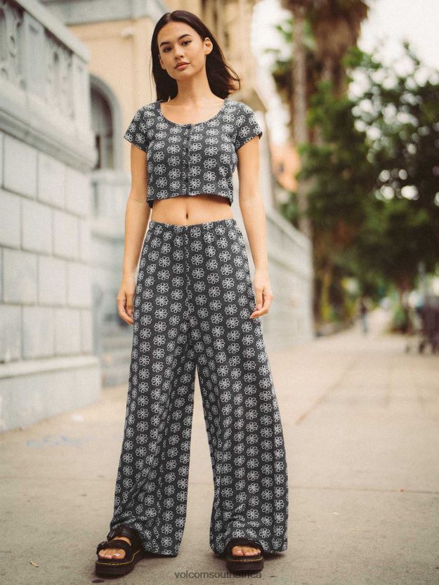 Z0ZR08926 Black Women Daisie Babie Pants Volcom Clothing