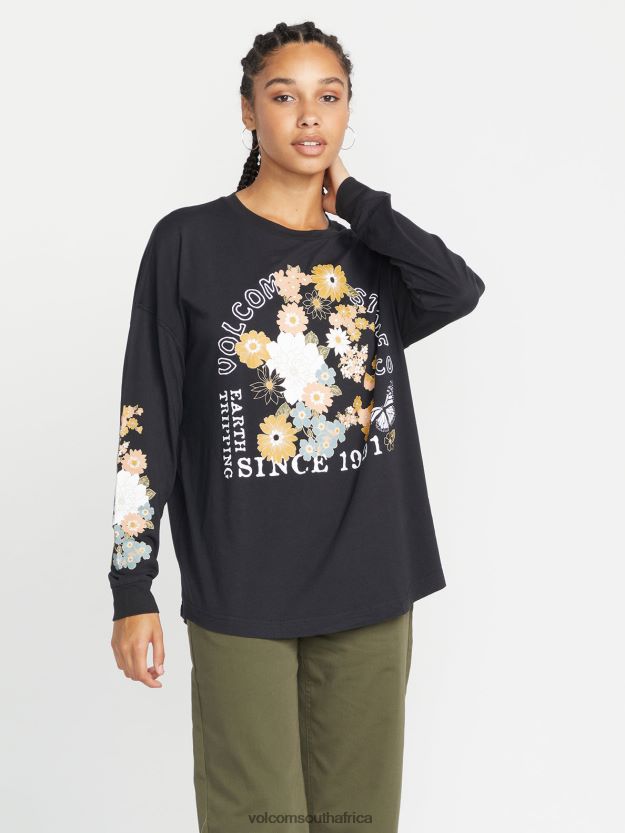 Z0ZR08780 Black Women Werkin Doubles Long Sleeve Shirt Volcom Clothing