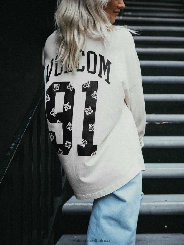 Z0ZR08793 Cloud Women Werkin Doubles Long Sleeve Shirt Volcom Clothing