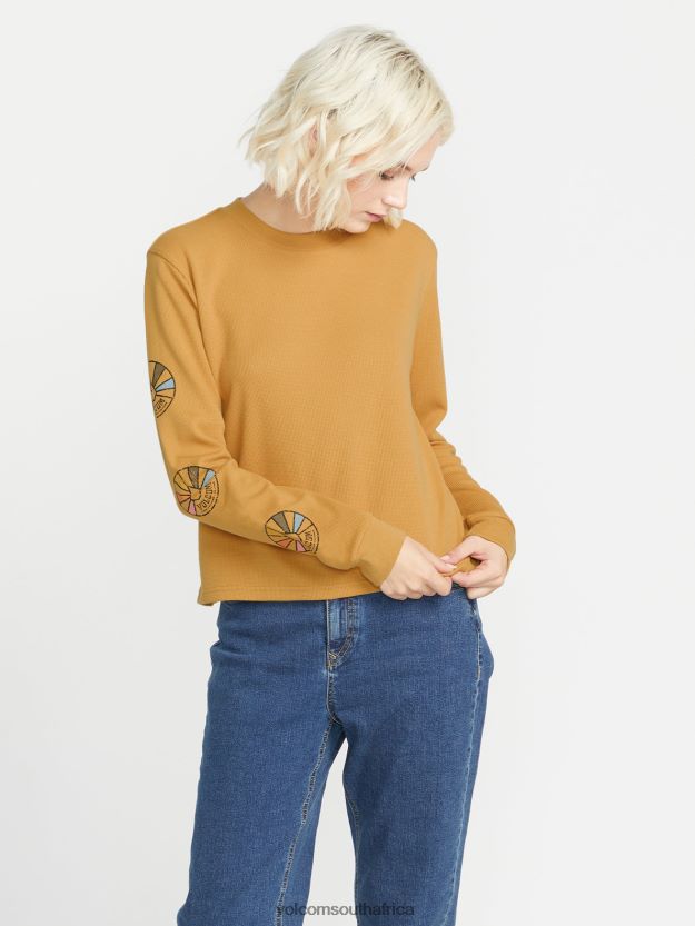 Z0ZR08797 Dijon Women Thermality Long Sleeve Shirt Volcom Clothing