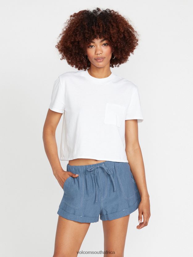 Z0ZR08963 Flight Blue Women Sunday Strut Shorts Volcom Clothing