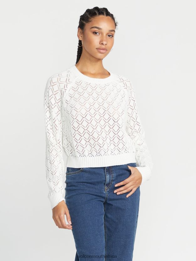 Z0ZR08862 Star White Women Shellfire Sweater Volcom Clothing