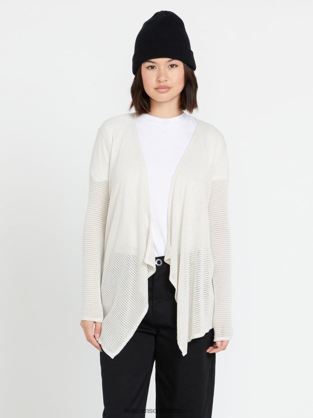 Z0ZR08867 Oatmeal Women Go Go Wrap Sweater Volcom Clothing