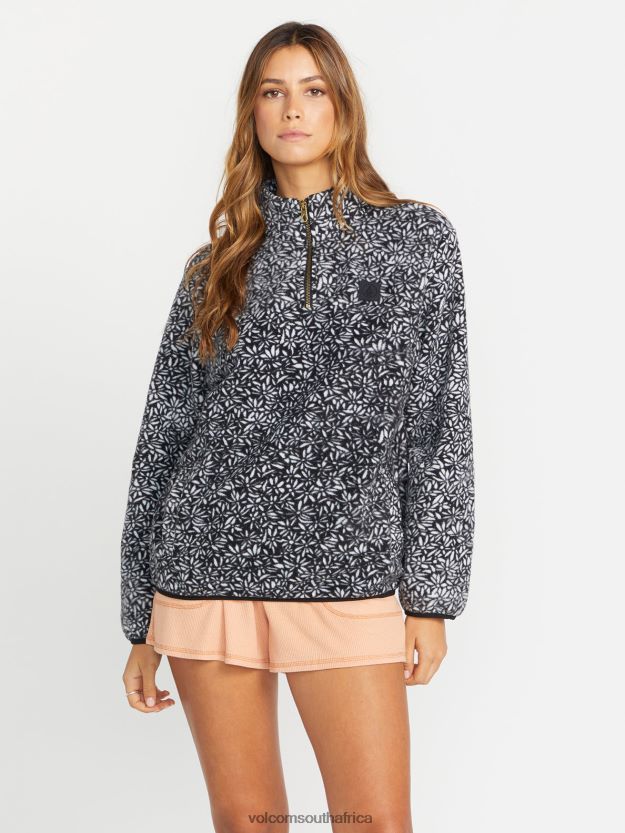 Z0ZR08833 Cloud Women Pheelin It Mock Neck Pullover Sweatshirt Volcom Clothing