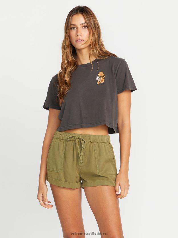 Z0ZR08775 Black Women Enternet Short Sleeve Tee Volcom Clothing