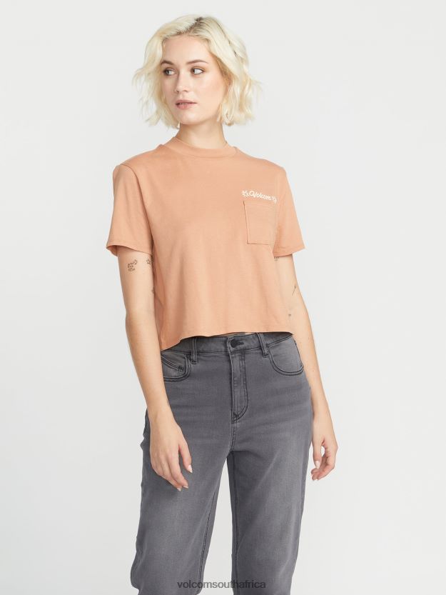 Z0ZR08777 Clay Women Pocket Dial Short Sleeve Tee Volcom Clothing