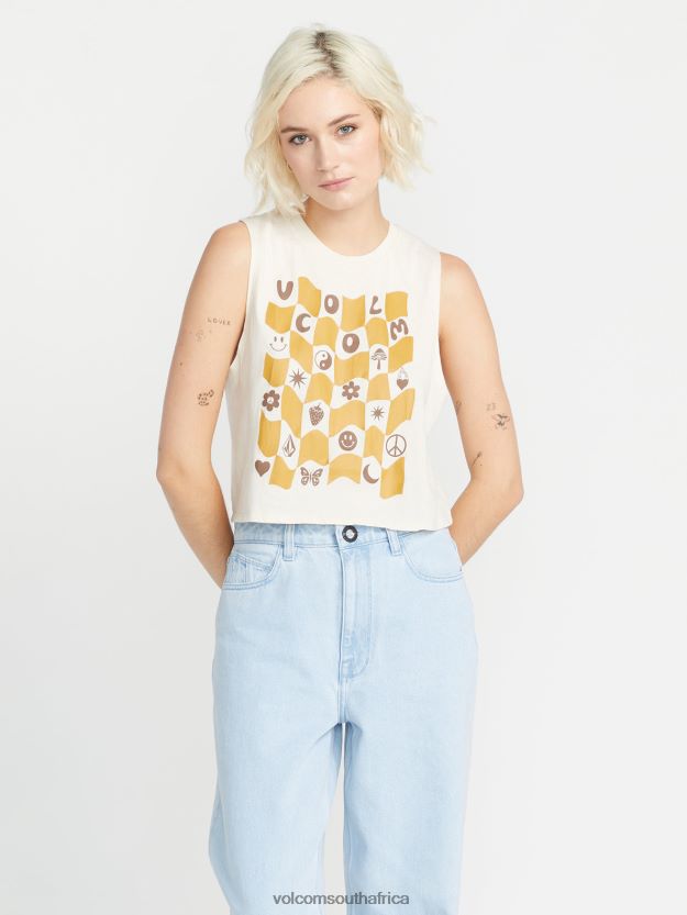 Z0ZR08803 Cloud Women Stone Hour Crop Tank Volcom Clothing