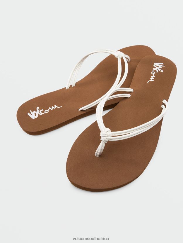Z0ZR081004 White Women Forever And Ever II Sandals Volcom Footwear