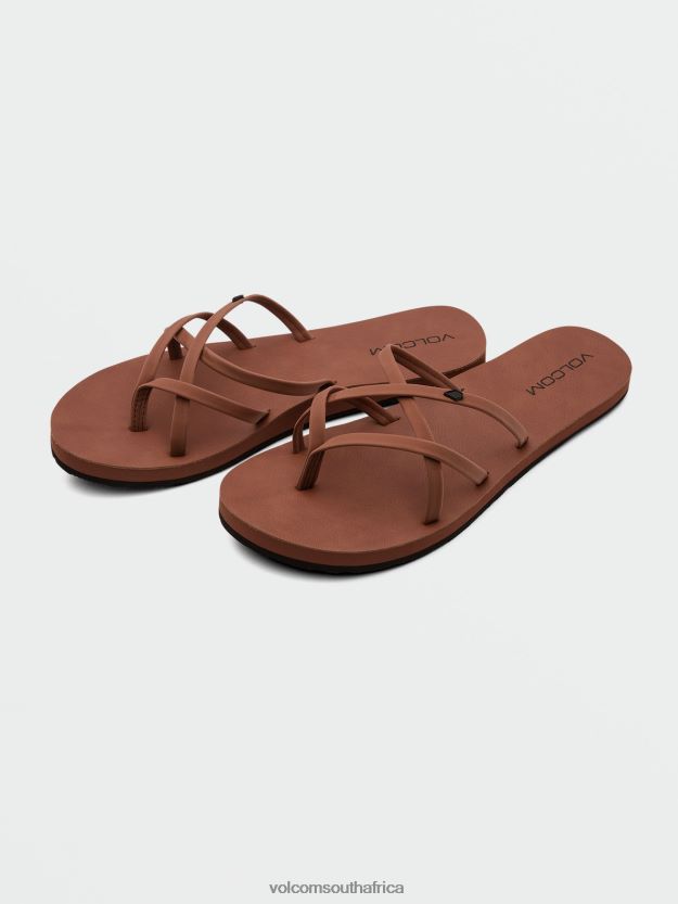 Z0ZR081008 Dark Clay Women New School II Sandals Volcom Footwear