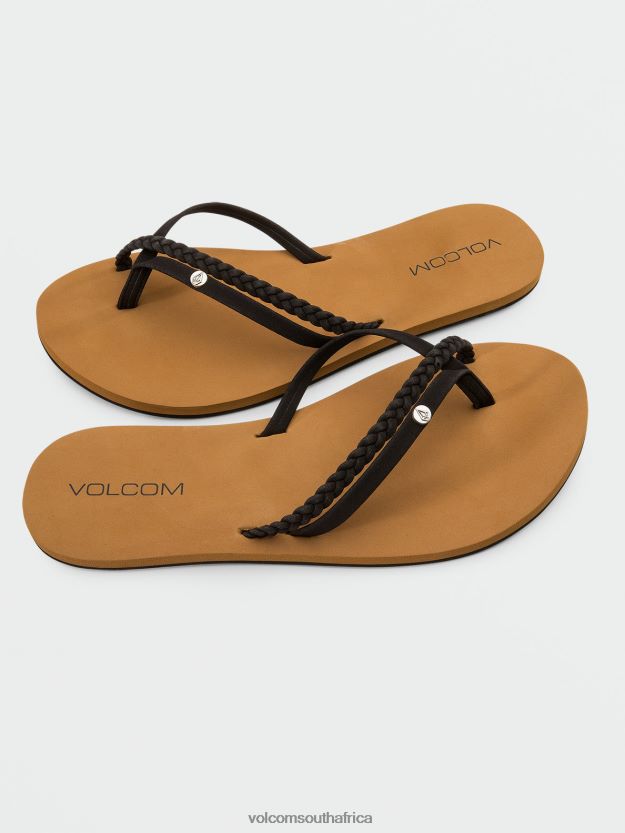 Z0ZR081012 Black Women Thrills II Sandals Volcom Footwear